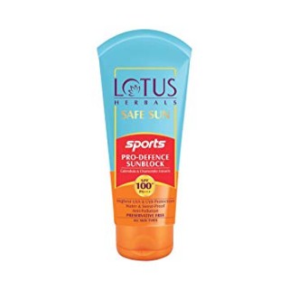 Lotus Herbals Safe Sun Sports Pro-Defence SUNBLOCK SPF 100+ PA+++, 80gm